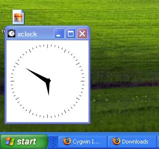 xclock on Windows xclock on Windows