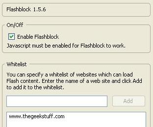 [Flash Block White List Option]