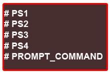 PS[1-4] and PROMPT_COMMAND