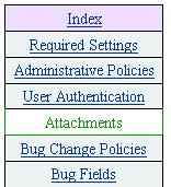 [Bugzilla Configuration - Attachments menu items]
