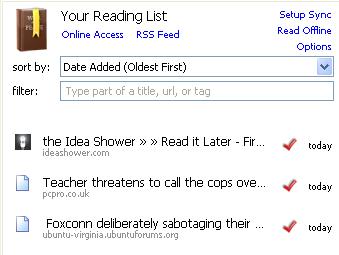 ReadItLater reading list ReadItLater reading list