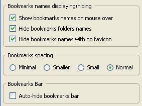 Smart Bookmarks Bar Options Window Smart Bookmarks Bar Options Window