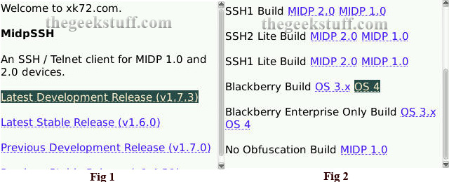 MidpSSH Website - Download Page MidpSSH Website - Download Page