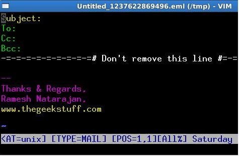 Vim Compose Email - Plain Content Vim Compose Email - Plain Content