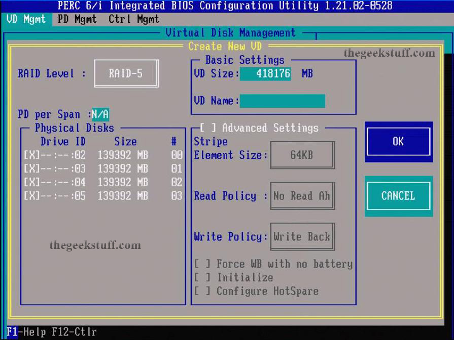 Buat Full Screen baru VD Untuk Dell PowerEdge T605 Tower Create new VD Full Screen For Dell PowerEdge T605 Tower Server