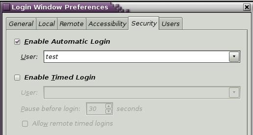 Fig: Ubuntu Automatic Login Without Userid and Password