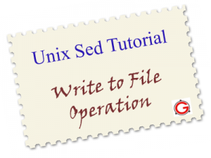 Sed Examples for writing to a file on Linux