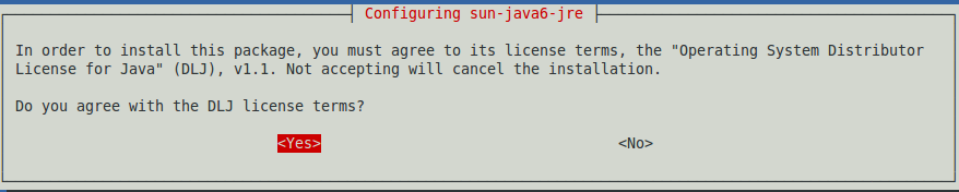 Fig: Accept Java JDK/JRE License Terms - Click Yes