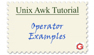 Linux Awk Tutorials - Awk Reg-Ex Operator Examples