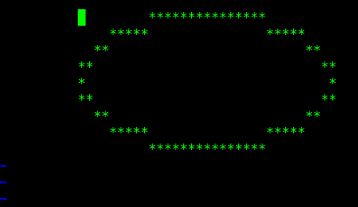 Draw Circle, Rectangle, Triangle or Ellipse inside a Vim Editor Text file