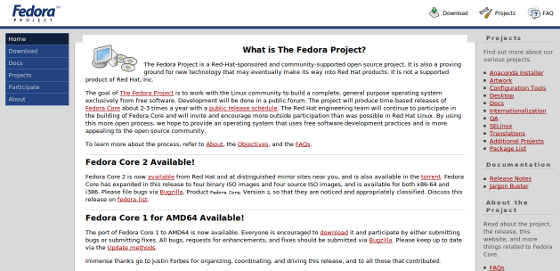 Fedora 2004 Website