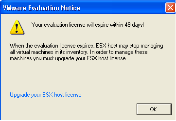 vSphere evaluation mode